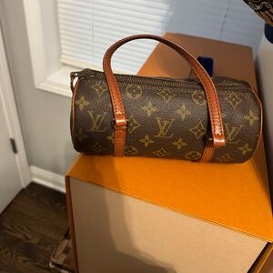 Authentic LOUIS VUITTON Papillon 19 Handbag M51389 Rare Monogram Brown C0723246